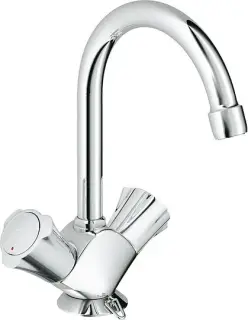 Grohe Costa L Смеситель для раковины вентиль., без донного клапана, длина излива 13,7 см, цвет: хром 21374001