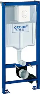 Grohe Rapid SL Инсталляция для унитаза 4 в 1 с кнопкой смыва, креплением, цвет: альпин-белый гляней 38722001
