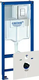 Grohe Rapid SL Инсталляция для унитаза 113h см 5 в 1 с кнопкой Skate Cosmopolitan, цвет: хром глянец 38827000