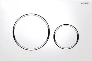 Geberit Sigma 20 Кнопка смыва для инсталляции, пластик цвет: белый, окантовка хром глянцевый 115.882.KJ.1