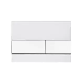 Tece Square Кнопка смыва для унитаза с покр. от отпечатков, стекло, цвет: белый/нерж. сталь, сатин 9240801