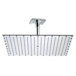 Bossini Rectangular Верхний душ 40x30 см, 1 вид струи, кронштейн потолочный 15 см, цвет: chrome H29607.030