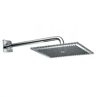 Bossini Rectangular Верхний душ 40x30 см, 1 вид струи, кронштейн настенный 48 см, цвет: chrome H75370.030
