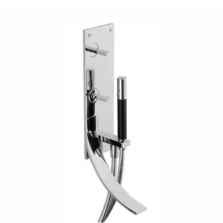 Cisal Wave Смеситель для ванны встраиваемый с душевой лейкой, цвет: Chrome WA00110021