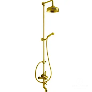 Cisal Arcana Ceramic Душевая стойка: смеситель термостатический для ванны, цвет: 24K Gold AC00413024