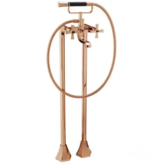 Cisal Cherie Напольный смеситель для ванны двухвентильный, цвет: Rose Gold/Night Black CX0042007E