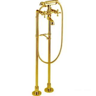 Cisal Arcana Ceramic Напольный смеситель для ванны, с душевым комплектом, цвет: 24K Gold AC00420024