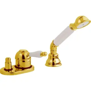 Cisal Arcana Empress Смеситель на борт ванны на 2 отверстия, 2 источника, цвет: 24K Gold EM00129024