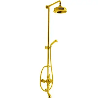 Cisal Arcana America Душевая стойка: смеситель термостатический для ванны, цвет: 24K Gold AA00414024
