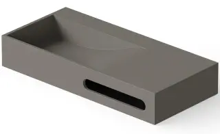 Dea Design Раковина накладная 90x42x15h см, Solid Surface, цвет: grey DD9064 900 3