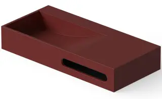 Dea Design Раковина накладная 90x42x15h см, Solid Surface, цвет: red wine DD9064 900 17