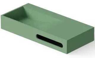 Dea Design Раковина накладная 90x42x15h см, Solid Surface, цвет: mint DD9064 900 12