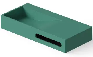 Dea Design Раковина накладная 90x42x15h см, Solid Surface, цвет: green DD9064 900 10