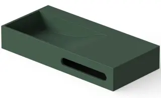 Dea Design Раковина накладная 90x42x15h см, Solid Surface, цвет: dark green DD9064 900 11