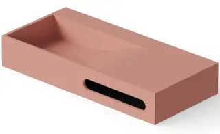 Dea Design Раковина накладная 90x42x15h см, Solid Surface, цвет: lotus DD9064 900 13