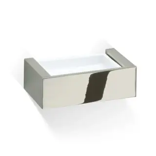 Decor Walther Brick WSS Мыльница с керамической чашей, подвесная, цвет: никель полированный 0591134