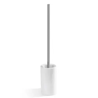 Decor Walther Porzellan DW 6150 Ершик для унитаза напольный с керамической колбой, цвет: хром 0832300