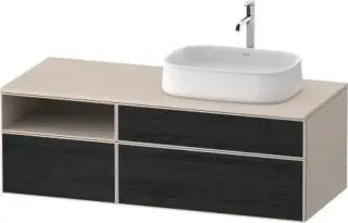 Duravit Zencha Тумба 130x55x44,2h см, цвет: дуб черный/серо-коричн. супермат. ZE4829016830000