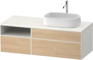 Duravit Zencha Тумба под раковину 130x55x44,2h см, цвет: дуб натур./белый супермат. ZE4829030840000