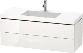 Duravit L-Cube Тумба с раковиной подвесная и 2-мя ящиками 120x48x50h см, цвет: белый LC6929N1818