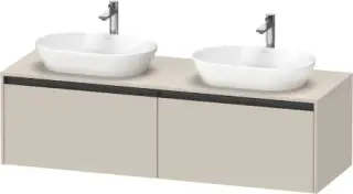 Duravit Ketho.2 Тумба под две раковины 160x55x45,9h см, цвет: серо-коричн. супермат. K24889B83830000