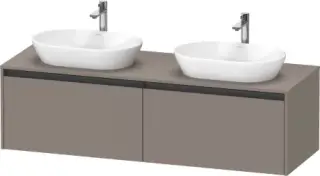 Duravit Ketho.2 Тумба под две раковины 160x55x45,9h см, цвет: базальт мат. K24889B43430000