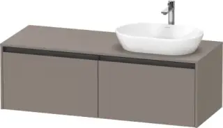 Duravit Ketho.2 Тумба под раковину справа 140x55x45,9h см, цвет: базальт мат. K24888R43430000