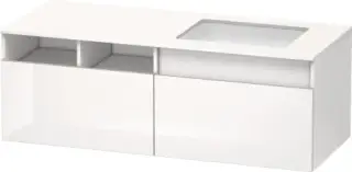 Duravit DuraStyle Тумба под раковину справа с 2-мя ящ. 140x55x50h см, цвет: белый глянц. DS6885R2222