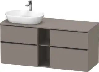 Duravit D-Neo Тумба под раковину слева с 4-мя ящ. 140x55x64,4h см, цвет: базальт мат. DE4970L4343