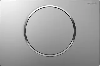 Geberit Sigma 10 Кнопка смыва для инсталляции, 1 режим, цвет: хром матовый, окантовка хром глянцевый 115.758.KN.5