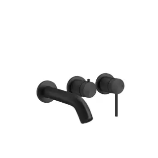 Gessi 316 Смеситель для ванны на 2 потребителя, излив 18,9 см, внешняя часть, цвет: matte black 54140#299