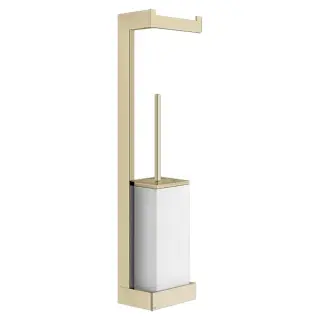 Gessi Inverso Стойка напольная - ершик, держатель бумаги, цвет: brushed brass PVD 20867#727