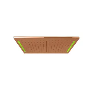 Gessi Colour Верхний душ 30x50 см 3 вида струи с подсветкой, внешняя часть, цвет: copper brushed PVD 57882#708
