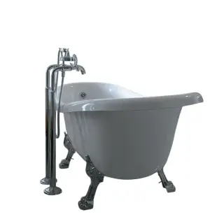 Globo Paestum Ванна отдельностоящая 170х80 см, с ножками, ванна: белая, ножки: хром PA100