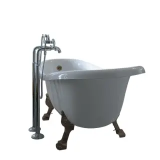 Globo Paestum Ванна отдельностоящая 170х80 см, с ножками, ванна: белая, ножки: бронза PA103