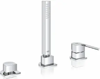 Grohe Plus Смеситель на борт ванны, с ручным душем, 3 отверстия, цвет: хром 23845003