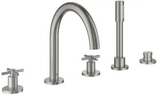 Grohe Atrio New Смеситель на борт ванны, с ручным душем, 5 отверстий, цвет: теплый закат, матовый 19923DC3