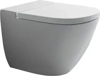 Globo Stockholm Унитаз приставной без крышки, с креплением, 37x58 см, цвет: белый глянцевый LA001BI