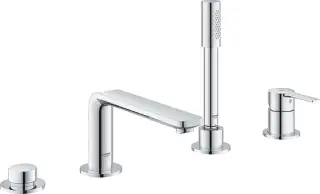 Grohe Lineare New Смеситель на борт ванны, с ручным душем, 4 отверстия, цвет: хром 19577001