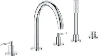 Grohe Atrio New Смеситель на борт ванны, с ручным душем, 5 отверстий, цвет: хром 19922003