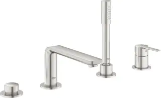 Grohe Lineare New Смеситель на борт ванны, с ручным душем, 4 отверстия, цвет: суперсталь 19577DC1