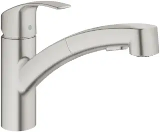 Grohe Eurosmart Смеситель для кухни, выдвижной излив, цвет: суперсталь 30305DC0