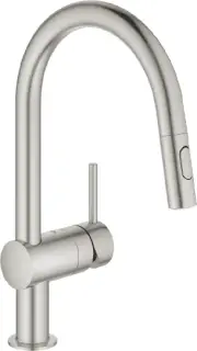 Grohe Minta Смеситель для кухни, с выдвижным изливом, цвет: суперсталь 32321DC2
