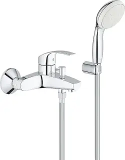Grohe Eurosmart New Смеситель для ванны, накладной, с ручным душем, цвет: хром 3330220A