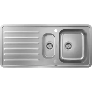 Hansgrohe S41 Кухонная мойка встраиваемая сверху 2 чаши,авто дренаж 108x51см,цвет: нержавеющая сталь 43339800
