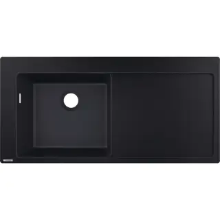 Hansgrohe S51 Кухонная мойка встраиваемая сверху 1 чаша 105x51 см, цвет: черный графит 43330170