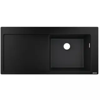 Hansgrohe S51 Кухонная мойка встраиваемая сверху 1 чаша 105x51 см, цвет: черный графит 43314170