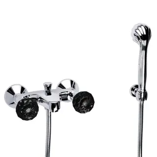 Jorger Florale Crystal Смеситель для ванны и душа, цвет: хром/black 600.20.100.000-12
