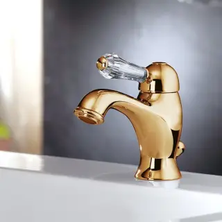 Jorger Delphi Deco Смеситель для раковины, цвет: золото/crystal 129.10.333.020-11