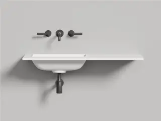 Salini Onda S-Stone Edge Square Раковина столешница 200х70х14,6 h см, с переливом, цвет: белый мат. 14022061MN